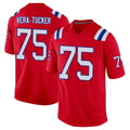 CAdoa NE.Patriots #75 Alijah Vera-Tucker Player Red Home Game Stitched Jerseys