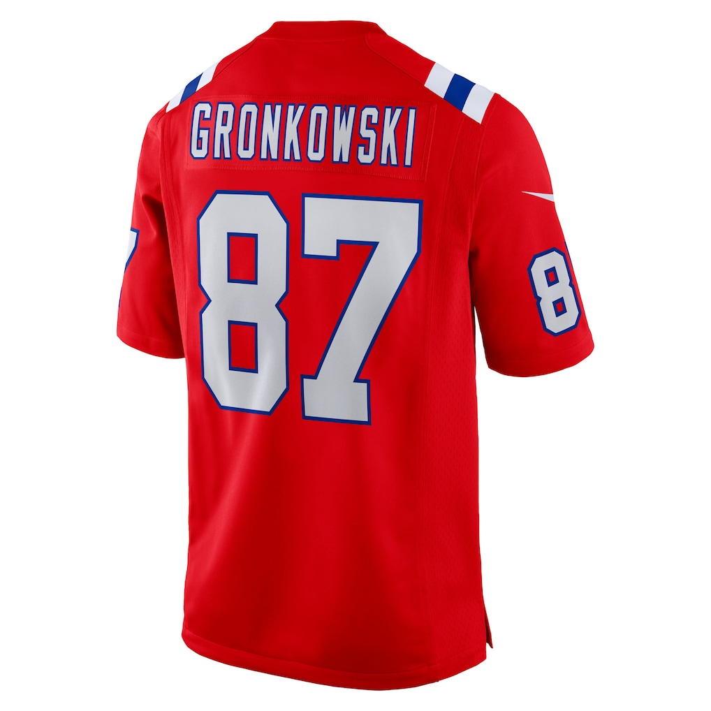 CAdoa NE.Patriots #87 Rob Gronkowski Red Alternate Retired Player Game Stitched Jerseys