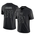 CAdoa NE.Patriots #87 Romeo Doubs Player Black Reflective LImited Home Game Stitched Jerseys