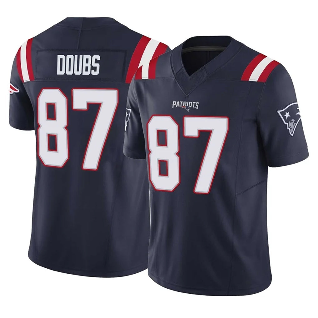 CAdoa NE.Patriots #87 Romeo Doubs Player Navy Limited Vapor F.U.S.E. Home Game Stitched Jerseys