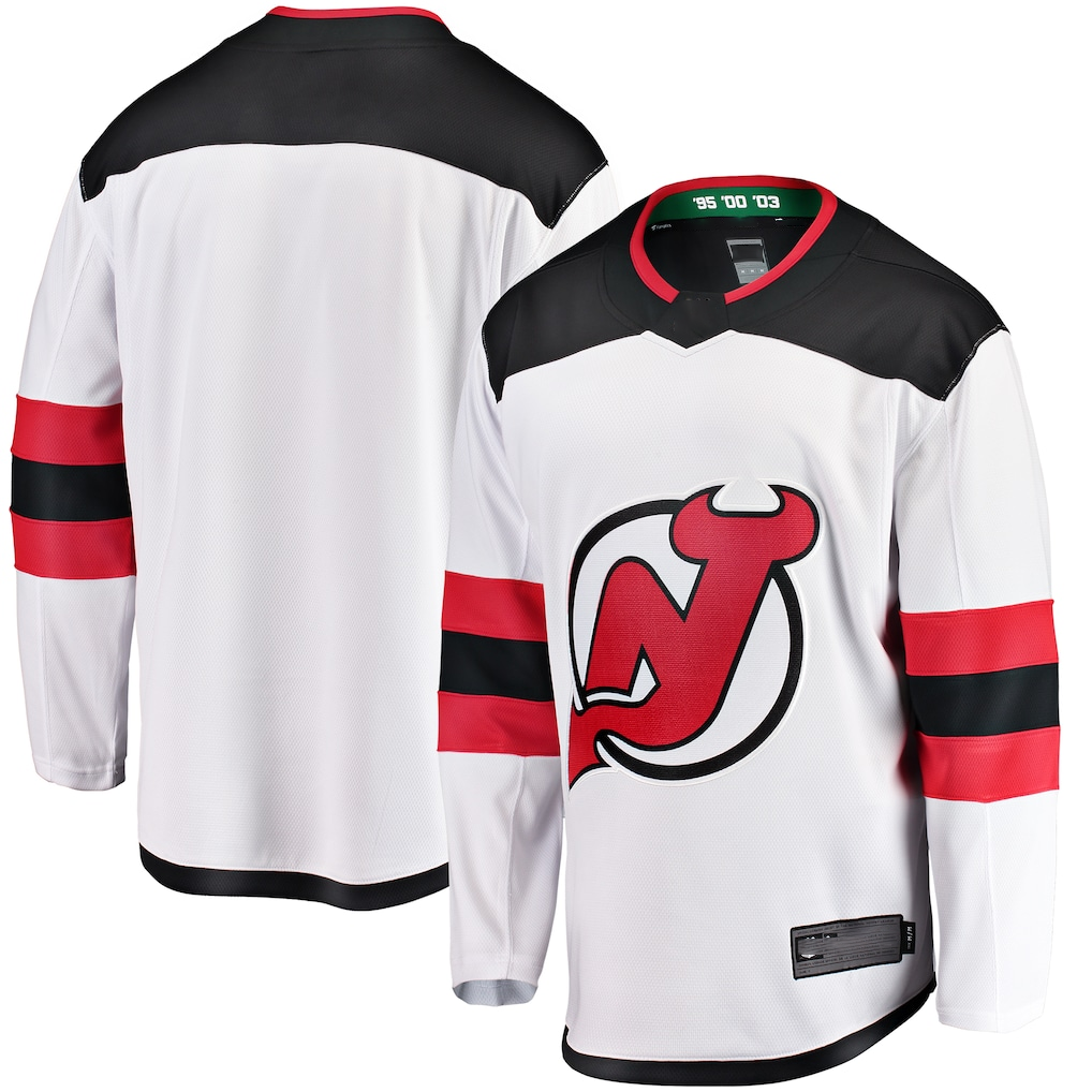 CAdoa N.Jersey Devils White Breakaway Away Jerseys