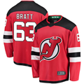 CAdoa N.Jersey Devils #63 Jesper Bratt Red Home Breakaway Player Jerseys
