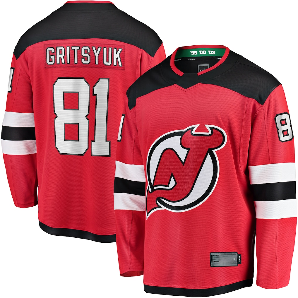 CAdoa N.Jersey Devils #81 Arseny Gritsyuk Red Home Breakaway Jerseys