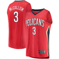 CAdoa NO.Pelicans #3 C.J. McCollum Red Fast Break Replica Player Stitched Jerseys- Statement Edition