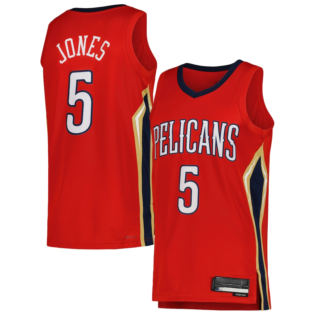 CAdoa NO.Pelicans #5 Herbert Jones Red Swingman Stitched Jerseys- Statement Edition