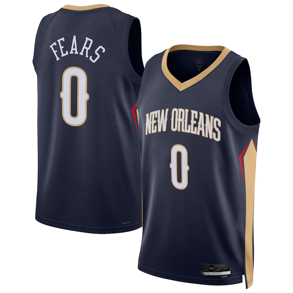 CAdoa NO.Pelicans #0 Jeremiah Fears Navy Swingman Stitched Jerseys- Icon Edition