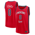 CAdoa NO.Pelicans #0 Jeremiah Fears Red Fast Break Replica Player Stitched Jerseys- Statement Edition