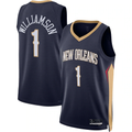 CAdoa NO.Pelicans #1 Zion Williamson Navy Swingman Stitched Jerseys- Icon Edition