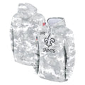 CAdoa NO.Saints Arctic Camo Salute to Service Pullover Hoodies Limited Game Blank Player Stitched Jerseys