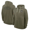 CAdoa NO.Saints Olive Salute to Service Pullover Hoodies Limited Blank Player Stitched Jerseys