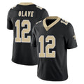 CAdoa NO.Saints #12 Chris Olave Player Black Limited Vapor Untouchable Home Game Stitched Jerseys