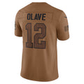 CAdoa NO.Saints #12 Chris Olave Player Brown Salute To Service Limited Stitched Jerseys
