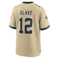 CAdoa NO.Saints #12 Chris Olave Player Gold Alternate Game Stitched Jerseys