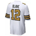 CAdoa NO.Saints #12 Chris Olave Player White Alternate Game Stitched Jerseys