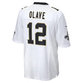 CAdoa NO.Saints #12 Chris Olave Player White Home Game Stitched Jerseys