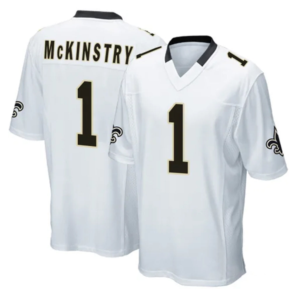 CAdoa NO.Saints #1 Kool-Aid McKinstry Player White Home Game Stitched Jerseys