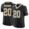 CAdoa NO.Saints #20 Pete Werner Player Black Limited Vapor F.U.S.E. Home Game Stitched Jerseys
