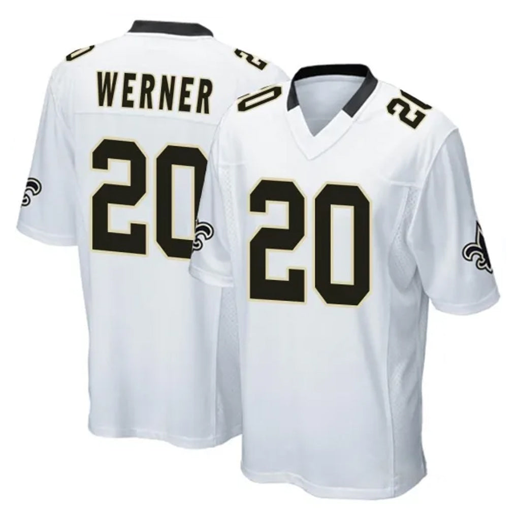 CAdoa NO.Saints #20 Pete Werner Player White Home Game Stitched Jerseys