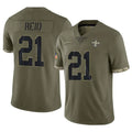 CAdoa NO.Saints #21 Justin Reid Player Olive Salute To Service Limited Stitched Jerseys