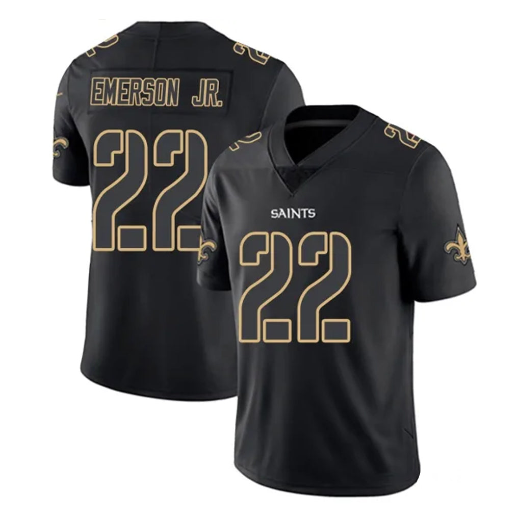 CAdoa NO.Saints #22 Martin Emerson Jr. Player Black Impact Limited Home Game Stitched Jerseys