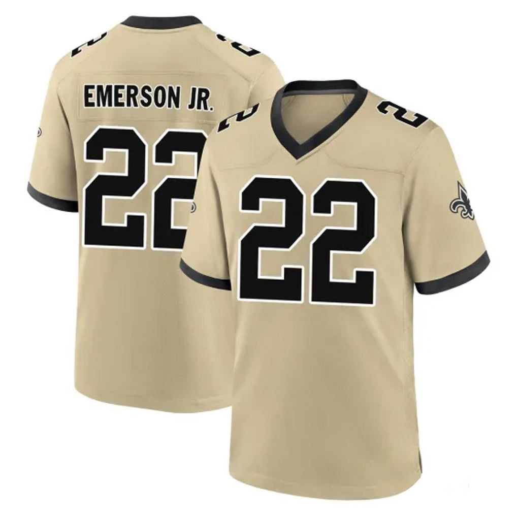CAdoa NO.Saints #22 Martin Emerson Jr. Player Gold Home Game Stitched Jerseys