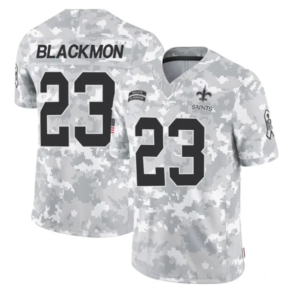 CAdoa NO.Saints #23 Julian Blackmon Player Arctic Camo Salute To Service Limited Game Stitched Jerseys