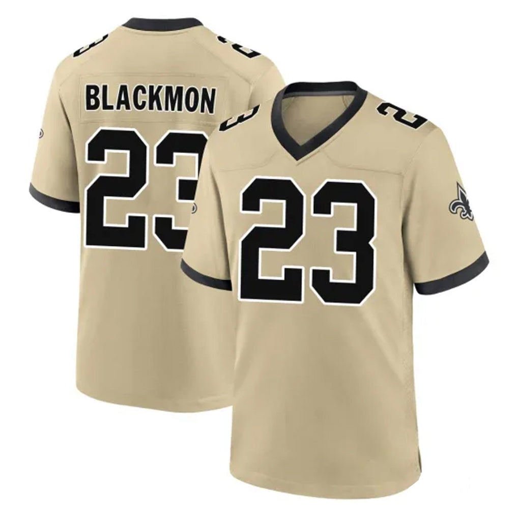 CAdoa NO.Saints #23 Julian Blackmon Player Gold Home Game Stitched Jerseys
