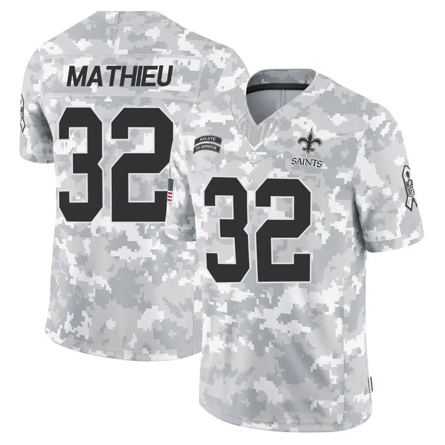 CAdoa NO.Saints #32 Tyrann Mathieu Player Arctic Camo Salute to Service Limited Stitched Jerseys
