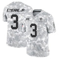 CAdoa NO.Saints #3 Travis Etienne Jr. Player Arctic Camo Salute To Service Limited Game Stitched Jerseys