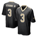 CAdoa NO.Saints #3 Travis Etienne Jr. Player Black Home Game Stitched Jerseys