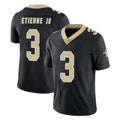 CAdoa NO.Saints #3 Travis Etienne Jr. Player Black Limited Vapor Untouchable Home Game Stitched Jerseys