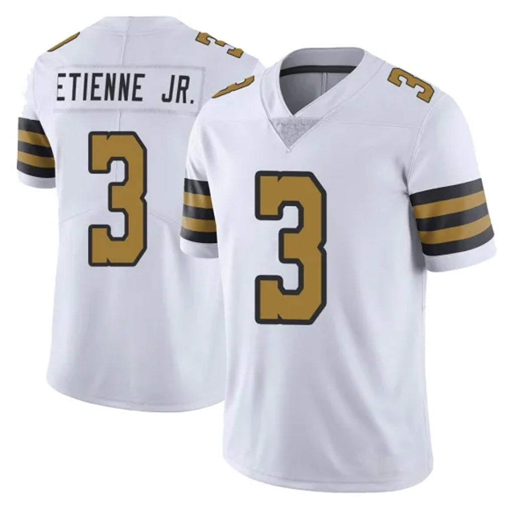CAdoa NO.Saints #3 Travis Etienne Jr. Player White Limited Color Rush Home Game Stitched Jerseys