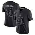 CAdoa NO.Saints #41 Alvin Kamara Player Black RFLCTV Limited Stitched Jerseys