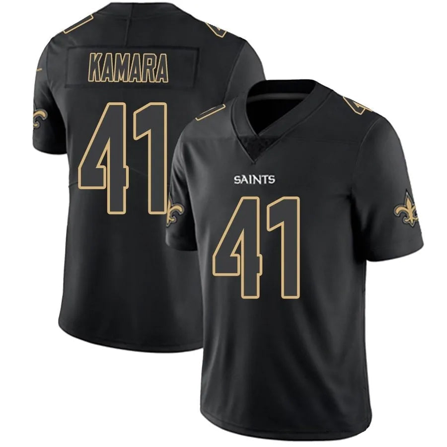 CAdoa NO.Saints #41 Alvin Kamara Player Limited Black Impact Stitched Jerseys