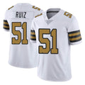 CAdoa NO.Saints #51 Cesar Ruiz Player White Limited Color Rush Home Game Stitched Jerseys