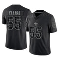CAdoa NO.Saints #55 Kaden Elliss Player Black Limited Reflective Home Game Stitched Jerseys