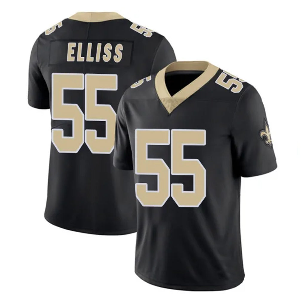 CAdoa NO.Saints #55 Kaden Elliss Player Black Limited Vapor Untouchable Home Game Stitched Jerseys