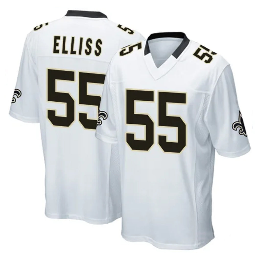 CAdoa NO.Saints #55 Kaden Elliss Player White Home Game Stitched Jerseys