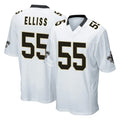 CAdoa NO.Saints #55 Kaden Elliss Player White Home Game Stitched Jerseys