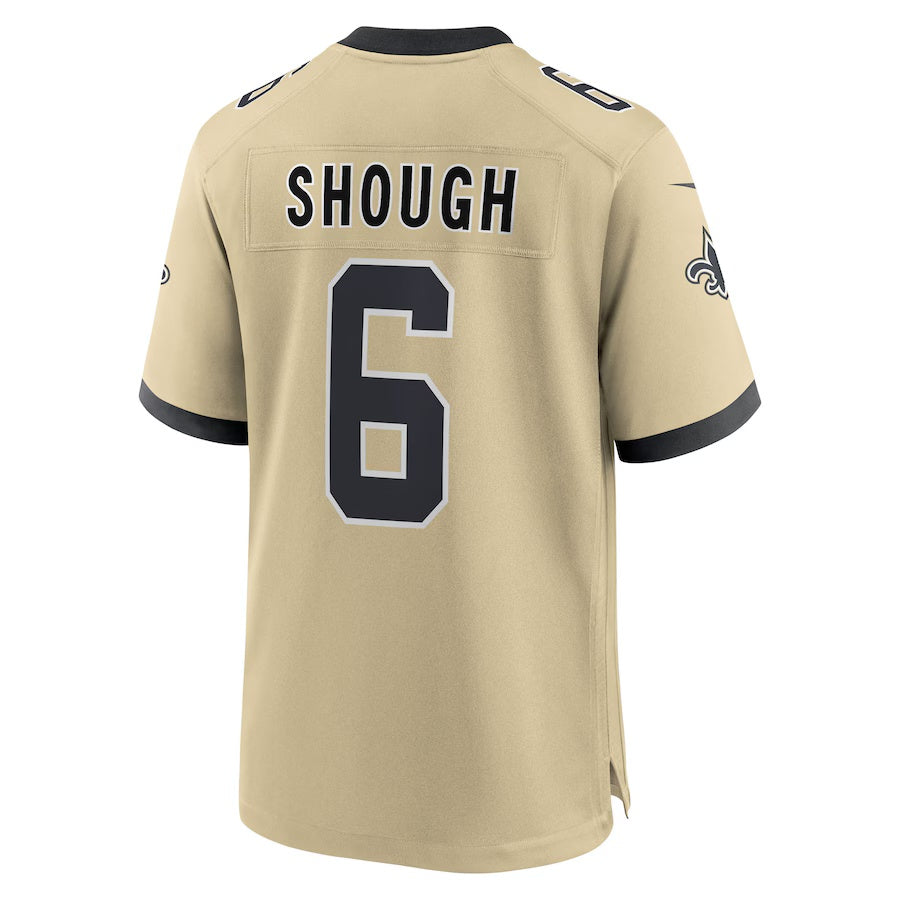 CAdoa NO.Saints #6 Tyler Shough Gold Alternate Game Player Stitched Jerseys