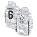 CAdoa NO.Saints #6 Tyler Shough Player Arctic Camo Salute to Service Pullover Hoodies Limited Game Stitched Jerseys
