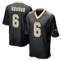 CAdoa NO.Saints #6 Tyler Shough Player Black Home Game Stitched Jerseys