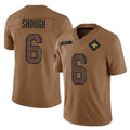 CAdoa NO.Saints #6 Tyler Shough Player Brown Salute To Service Limited Stitched Jerseys