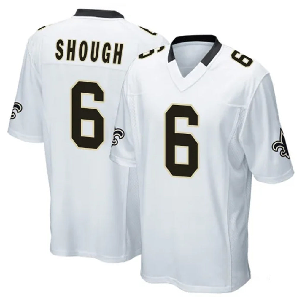CAdoa NO.Saints #6 Tyler Shough Player White Home Game Stitched Jerseys