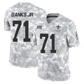 CAdoa NO.Saints #71 Kelvin Banks Jr. Player Arctic Camo Salute To Service Limited Game Stitched Jerseys
