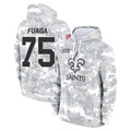 CAdoa NO.Saints #75 Taliese Fuaga Player Arctic Camo Salute to Service Pullover Hoodies Limited Game Stitched Jerseys