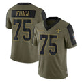 CAdoa NO.Saints #75 Taliese Fuaga Player Olive Salute To Service Limited Game Stitched Jerseys