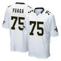CAdoa NO.Saints #75 Taliese Fuaga Player White Home Game Stitched Jerseys
