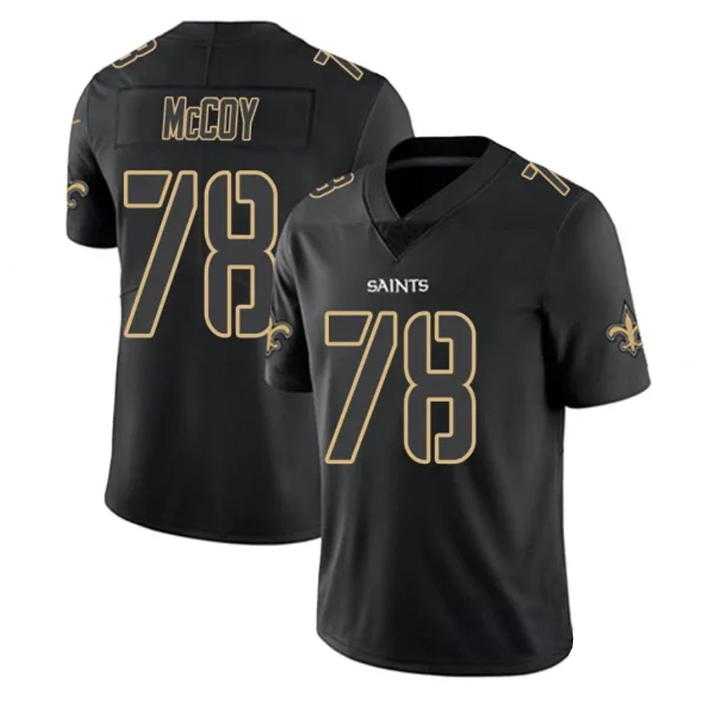 CAdoa NO.Saints #78 Erik McCoy Player Black Impact Limited Home Game Stitched Jerseys