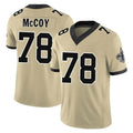 CAdoa NO.Saints #78 Erik McCoy Player Gold Limited Vapor F.U.S.E. Home Game Stitched Jerseys